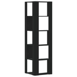 vidaXL Bibliothèque d'angle à 5 niveaux noir bois d'ingénierie