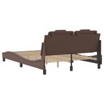 vidaXL Cadre de lit avec tête de lit Marron 120x200 cm Similicuir