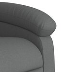 vidaXL Fauteuil de massage inclinable Gris foncé Tissu