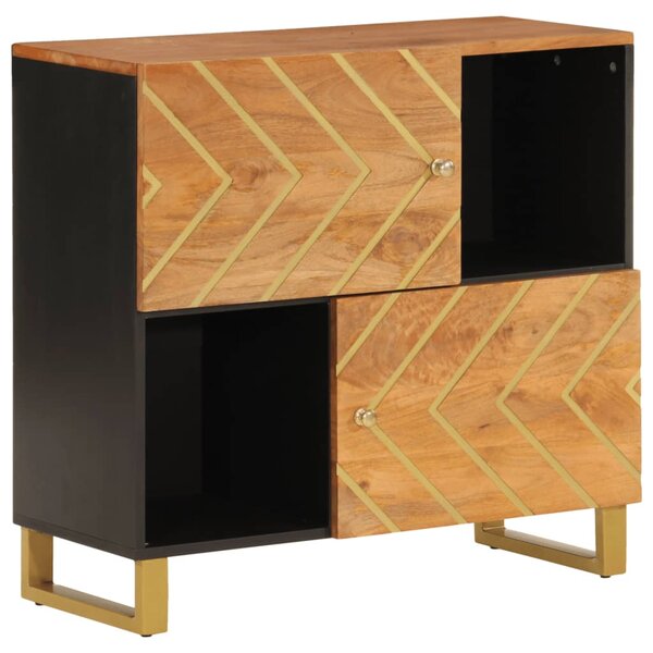 vidaXL Armoire latérale marron et noir 80x33 5x75 cm bois de manguier
