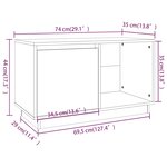 vidaXL Meuble TV Marron miel 74x35x44 cm Bois de pin massif