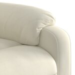vidaXL Fauteuil de massage inclinable crème velours