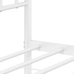 vidaXL Cadre de lit métal avec tête de lit blanc 183x213 cm