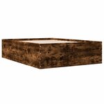 vidaXL Cadre de lit sans matelas chêne fumé 120x190 cm