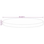 vidaXL Dessus de table Ø 50x3 8 cm rond bois de manguier massif