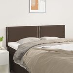 vidaXL Têtes de lit 2 Pièces Marron 72x5x78/88 cm Similicuir