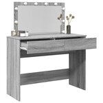 vidaXL Coiffeuse avec LED sonoma gris 100x40x120 cm