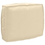 vidaXL Coussin de palette pour dossier Beige 50x40x12 cm en tissu Oxford
