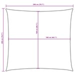 vidaXL Voile de parasol tissu oxford carré 2x2 m orange