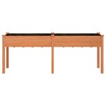vidaXL Jardinière avec doublure marron 203x53x76 cm bois massif sapin