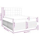 vidaXL Sommier à lattes de lit et matelas Gris clair 200x200cm Velours