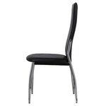 vidaXL Chaises à manger lot de 2 noir similicuir