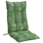 vidaXL Coussins de chaise à dossier haut lot de 6 modèle de feuille