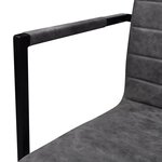 vidaXL Chaises à manger cantilever lot de 4 gris similicuir