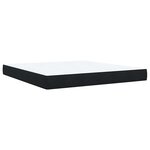 vidaXL Sommier à lattes de lit avec matelas Noir 180x200 cm Velours