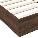 vidaXL Cadre de lit chêne marron 90x190 cm bois d'ingénierie