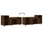 vidaXL Meuble TV Chêne marron 100x35x55 cm Bois d'ingénierie