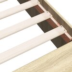 vidaXL Cadre de lit chêne sonoma 135x190 cm bois d'ingénierie