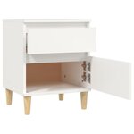 vidaXL Tables de chevet 2 Pièces Blanc 40x35x50 cm