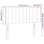 vidaXL Tête de lit avec oreilles Taupe 83x16x78/88 cm Tissu