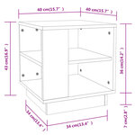 vidaXL Table basse Sonoma gris 40x40x43 cm Bois d'ingénierie