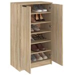 vidaXL Armoire à chaussures Chêne sonoma 59x35x100cm Bois d'ingénierie