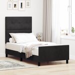 Cadre de lit vidaXL Noir 80x200 cm Velours