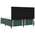 vidaXL Lit ressort avec matelas en velours vert foncé Super King