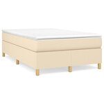 vidaXL Cadre de lit Crème 120 x 200 cm Tissu