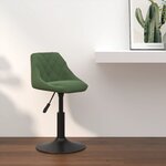 Vidaxl tabouret de bar vert foncé velours