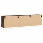 vidaXL Meuble TV mural avec LED chêne fumé 180x31x45 cm