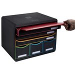 Module De Classement Storebox 6 Tiroirs Black Office - Noir/arlequin - Exacompta
