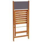 vidaXL Ensemble à manger de jardin 5 Pièces anthracite tissu bois massif