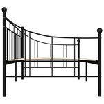 vidaXL Cadre de lit de repos Noir Métal 90 x 200 cm