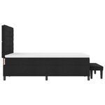vidaXL Lit à ressorts avec matelas et banc noir 140x190 cm tissu
