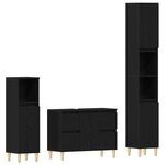 vidaXL Ensemble de meubles de salle de bain 3 pièces Chêne noir Bois d'ingénierie