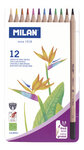 Crayons de couleur mine épaisse Ø 3 5 mm hexagonaux Boite métallique 12 pièces