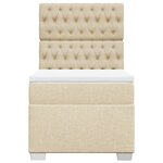 vidaXL Sommier à lattes de lit avec matelas Crème 80x200 cm Tissu