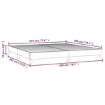vidaXL Cadre de lit sans matelas gris foncé 200x200 cm tissu