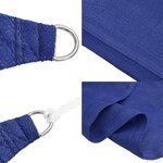 vidaXL Voile d'ombrage 160 g/m² carré bleu 5x5 m PEHD