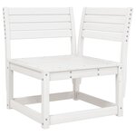 vidaXL Salon de jardin 3 Pièces blanc bois de pin massif