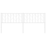 vidaXL Tête de lit métal blanc 193 cm