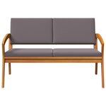 Banc de jardin vidaXL avec coussins 115x70x72 cm en bois d'acacia
