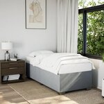 vidaXL Cadre de lit sans matelas gris clair 90x200 cm tissu