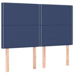 vidaXL Sommier à lattes de lit avec matelas Bleu 140x190 cm Tissu