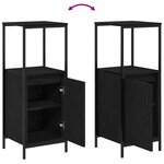 Ensemble de meubles de salle de bain 5 pièces en chêne noir en bois composite