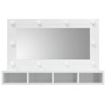 vidaXL Armoire à miroir avec LED Blanc brillant 90x31 5x62 cm