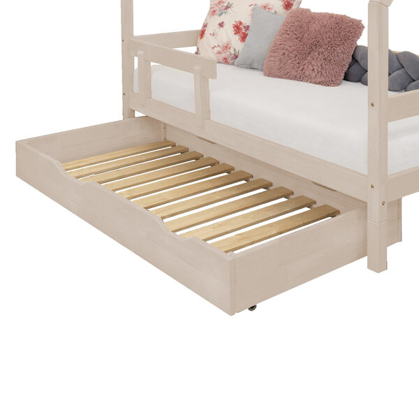 Tiroir de lit 80 x 180 avec sommier BUDDY - beige