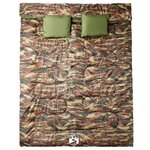 vidaXL Sac de couchage double et oreillers adultes camping 3-4 saisons