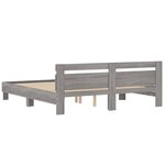 vidaXL Cadre de lit sans matelas sonoma gris 200x200 cm